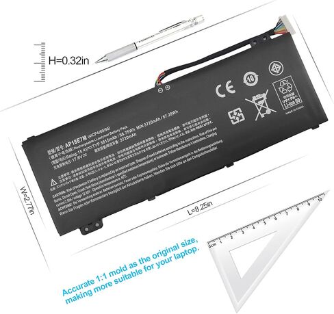 بطارية كمبيوتر محمول بديلة AP18E7M من Nitro 5 لجهاز Acer Predator Helios 300 PH315-52 PH315-53 Predator Triton 300 PT315-51 Nitro 5 AN517-52 AN517-51 AN515-54 Nitro 7 Aspire 7 A715-74G AP18E8M. in Saudi Arabia