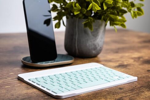 Ares Ultra-Slim Wireless Bluetooth Keyboard | Compatible with Computer Desktop iOS Android Laptop Smart TV and Windows 11/10/8 (Mint) in Saudi Arabia