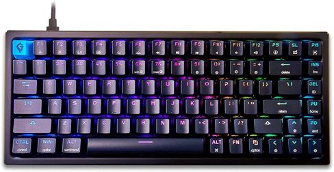 Glacier GK84 Arctic 75% Wired Detachable USB-C Mechanical Keyboard Hot Swap with Aluminum Frame and ABS Keycaps (Black) in Saudi Arabia