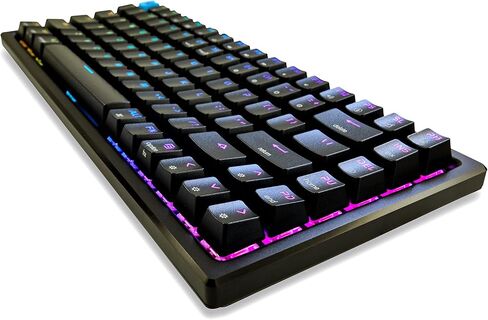 Glacier GK84 Arctic 75% Wired Detachable USB-C Mechanical Keyboard Hot Swap with Aluminum Frame and ABS Keycaps (Black) in Saudi Arabia