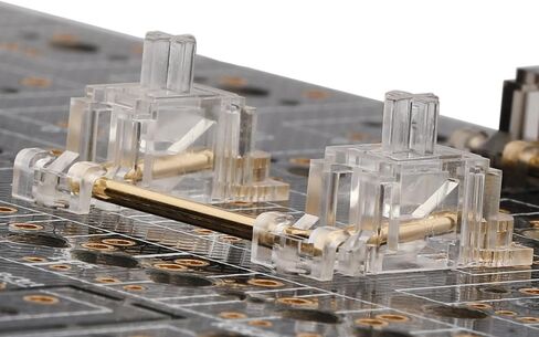مثبتات لوحة المفاتيح الميكانيكية PCB جبل المسمار في المثبتات الأسلاك المطلية بالذهب 2u 6.25u 7u المسافة مثبت سموكي شفافة مع ملصقات منصات طعنات (4 * 2u 1 * 6.25u 1 * 7u، سموكي) in Kuwait