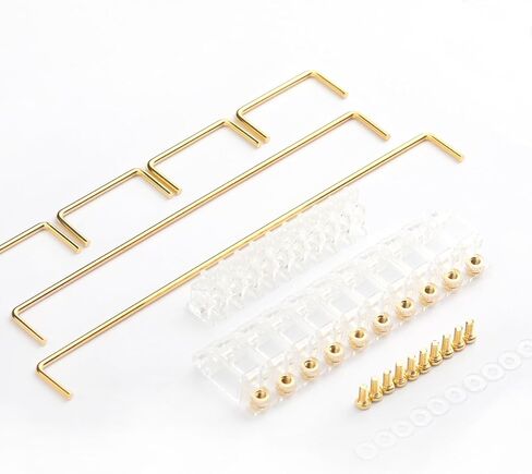 مثبتات لوحة المفاتيح الميكانيكية PCB جبل المسمار في المثبتات الأسلاك المطلية بالذهب 2u 6.25u 7u المسافة مثبت سموكي شفافة مع ملصقات منصات طعنات (4 * 2u 1 * 6.25u 1 * 7u، سموكي) in Kuwait
