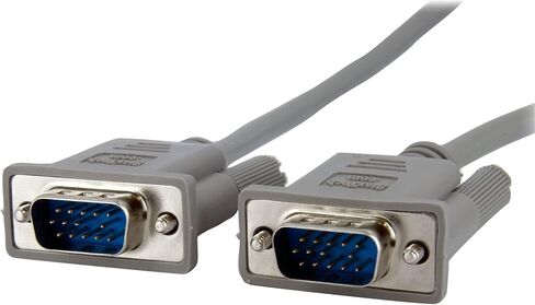 StarTech.com كابل VGA إلى VGA بطول 6 أقدام (1.8 متر) - كابل VGA HD15 - دقة 800 × 600 - ذكر/ذكر - كابل شاشة VGA (MXT101MM)، رمادي in Saudi Arabia