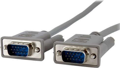 StarTech.com كابل VGA إلى VGA بطول 6 أقدام (1.8 متر) - كابل VGA HD15 - دقة 800 × 600 - ذكر/ذكر - كابل شاشة VGA (MXT101MM)، رمادي in Saudi Arabia