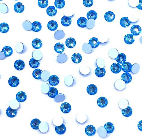 144 pcs Electric Neon Colors Swarovski New 2088 Xirius 12ss Flat Backs Rhinestones Nail Arts 3mm ss12 (Electric Green) in Saudi Arabia
