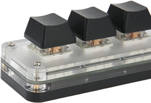 لوحة مفاتيح صغيرة USB بثلاثة مفاتيح من Gugxiom، لوحة مفاتيح للألعاب مع مقبض، لوحة مفاتيح قابلة للبرمجة مع إضاءة خلفية RGB، أدوات ألعاب للمكتب، الألعاب، الموسيقى، إلخ. in Saudi Arabia