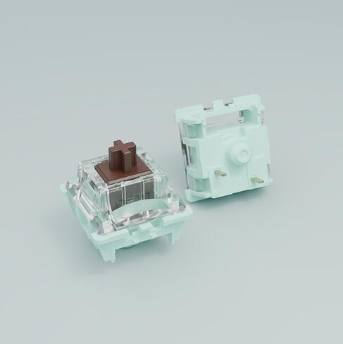 DRAOZA Kutethy X GATERON JAED Series 3.0 مفتاح بني، زنبرك مزدوج 55 جيجا اف، 3 دبابيس مفاتيح لمسية RGB مسبقة التشحيم للوحة المفاتيح الميكانيكية للألعاب MX (36 قطعة، بني) in Kuwait