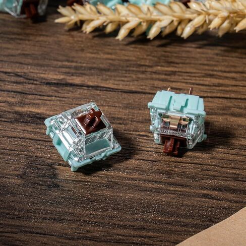 DRAOZA Kutethy X GATERON JAED Series 3.0 مفتاح بني، زنبرك مزدوج 55 جيجا اف، 3 دبابيس مفاتيح لمسية RGB مسبقة التشحيم للوحة المفاتيح الميكانيكية للألعاب MX (36 قطعة، بني) in Kuwait