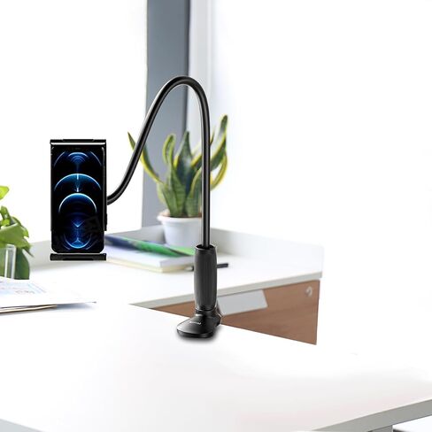 Phone Holder Stand for Bed or Desk,Gooseneck Adjustable Phone Gooseneck Mount Bedside,Table Compatible with iPhone 15 Pro Max 14 13 12 11 X Series/Samsung S23 or Other 4"-7" Devices in Saudi Arabia