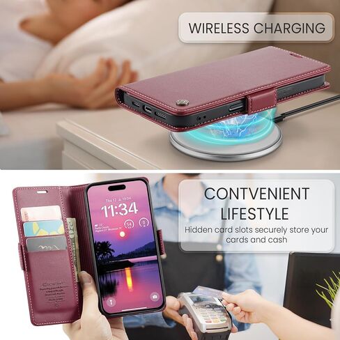 Flip Case for iPhone 16 Pro Max, [RFID Blocking] PU Leather Wallet Flip Folio Case with Card Holder Kickstand Shockproof Phone Cover for Men Women for iPhone 16 Pro Max Case 6.9 inch (Black) in Saudi Arabia