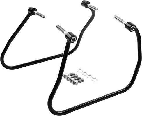 Motorcycle Saddlebag Support Brackets Fits for 2004-2016 Harley Davidson Sportster XL883 XL1200, (Black) in Saudi Arabia
