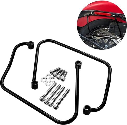 Motorcycle Saddlebag Support Brackets Fits for 2004-2016 Harley Davidson Sportster XL883 XL1200, (Black) in Saudi Arabia