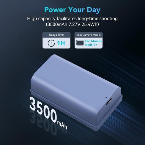 SMALLRIG NP-F550 USB-C Battery for Sony, 3500mAh 3H Fully Charged | NPF Battery for NP-F970 F750 F570 F550, for LED Lights, Monitors, Wireless Video Transmitters in Saudi Arabia