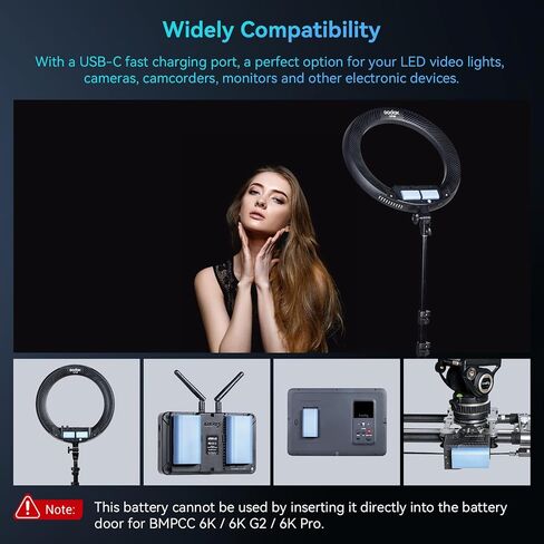 SMALLRIG NP-F550 USB-C Battery for Sony, 3500mAh 3H Fully Charged | NPF Battery for NP-F970 F750 F570 F550, for LED Lights, Monitors, Wireless Video Transmitters in Saudi Arabia