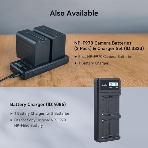 SMALLRIG NP-F550 USB-C Battery for Sony, 3500mAh 3H Fully Charged | NPF Battery for NP-F970 F750 F570 F550, for LED Lights, Monitors, Wireless Video Transmitters in Saudi Arabia
