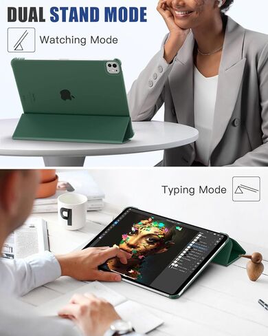 MoKo for iPad Pro 11 Inch Case M4 2024 (5th Gen), Ultra Slim Stand Case with Hard PC Translucent Back Shell Cover for iPad Pro 11'' 2024 Model (A2836/A2837/A3006), Support Apple Pencil Pro, Black in Kuwait