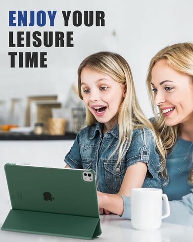 MoKo for iPad Pro 11 Inch Case M4 2024 (5th Gen), Ultra Slim Stand Case with Hard PC Translucent Back Shell Cover for iPad Pro 11'' 2024 Model (A2836/A2837/A3006), Support Apple Pencil Pro, Black in Kuwait