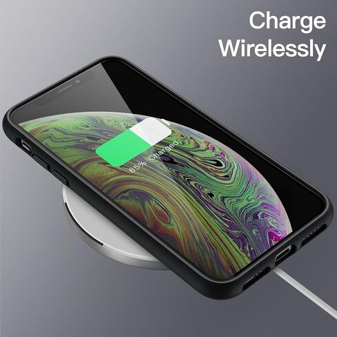 JETech Silicone Case for iPhone X, iPhone Xs, 5.8-Inch, Silky-Soft Touch Full-Body Protective Case, Shockproof Cover with Microfiber Lining (Black) in Saudi Arabia