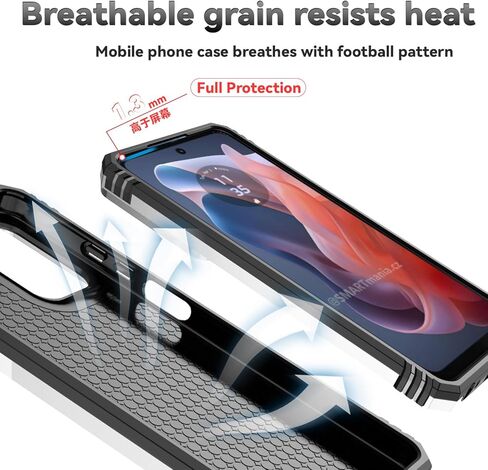 SunRemex for Motorola Moto G Play 2024 Case with HD Screen Protector & Slide Camera Cover & Rotated Ring Kickstand, [2 in 1] Heavy Duty Shockproof Phone Case for Moto G Play 2024 4G (Blue) in Kuwait