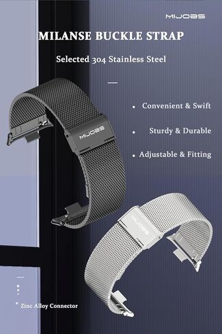 MIJOBS Xiaomi Redmi Watch 4 / Xiaomi Smart Band 8 Pro حزام بديل معدني، طول قابل للتعديل مرن للجنسين متوافق مع Xiaomi Redmi Watch 4 in Kuwait