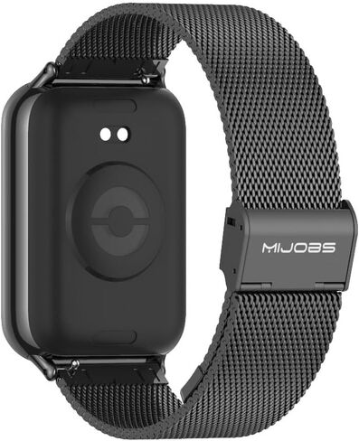 MIJOBS Xiaomi Redmi Watch 4 / Xiaomi Smart Band 8 Pro حزام بديل معدني، طول قابل للتعديل مرن للجنسين متوافق مع Xiaomi Redmi Watch 4 in Kuwait