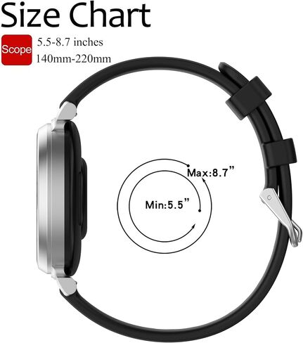حزام لساعة Garmin lily 2، حزام ساعة بديل من السيليكون الناعم لـ Garmin lily 2 (بدون متتبع) in Kuwait