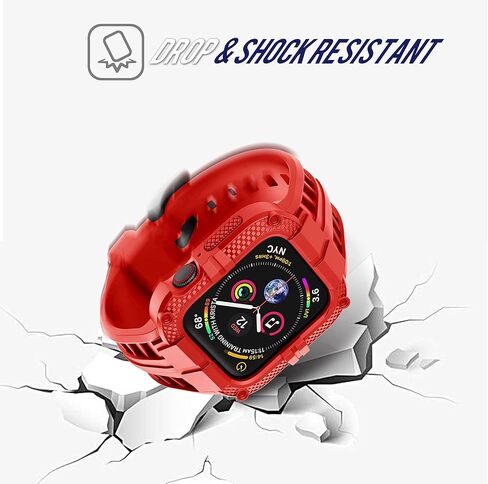 T-ENGINE Rugged Watch band Compatible with Apple Watch Series 9 Band for 44mm 42mm (Not compatible with 45mm) SE 9/8/7/6/5/4/3 for Men (Pink, 45mm/44mm/42mm) in Saudi Arabia