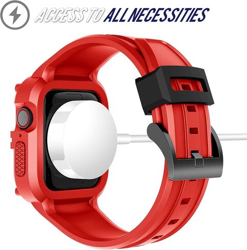 T-ENGINE Rugged Watch band Compatible with Apple Watch Series 9 Band for 44mm 42mm (Not compatible with 45mm) SE 9/8/7/6/5/4/3 for Men (Pink, 45mm/44mm/42mm) in Saudi Arabia