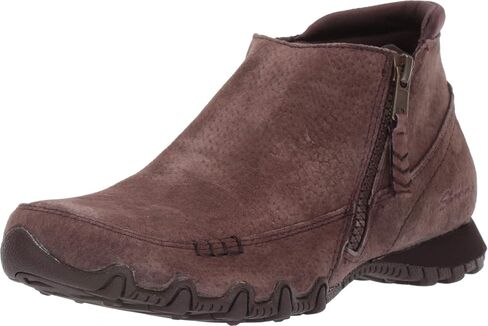 حذاء Skechers النسائي من Bikers-Zippiest-Moc-Toe بسحاب خارجي للكاحل in Saudi Arabia