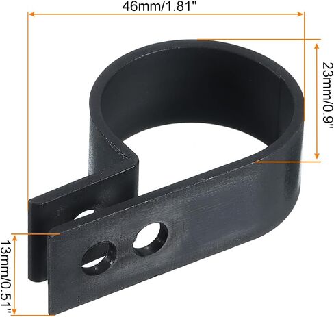 MECCANIXITY R-Type Cable Clamps, 19mm 0.74 Inch Cable Clip Cable Organizer Cord Clips Black for Wire Management, Pack of 100 in Saudi Arabia