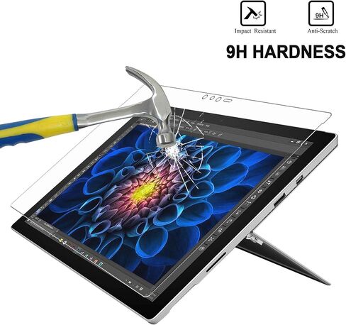 Megoo [عبوتان] واقي شاشة من الزجاج المقوى لجهاز Surface Pro 6/5/4 (2016-2019)، شفاف عالي الدقة/لمس ناعم/مقاوم للخدش، متوافق مع Microsoft Surface Pro 2016-2018، وليس لـ Pro 7 (2019-2020) in Kuwait