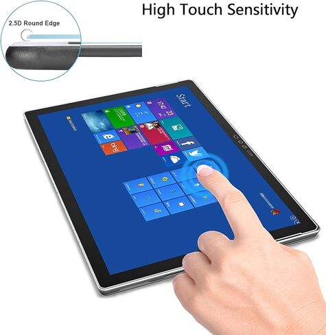 Megoo [عبوتان] واقي شاشة من الزجاج المقوى لجهاز Surface Pro 6/5/4 (2016-2019)، شفاف عالي الدقة/لمس ناعم/مقاوم للخدش، متوافق مع Microsoft Surface Pro 2016-2018، وليس لـ Pro 7 (2019-2020) in Kuwait