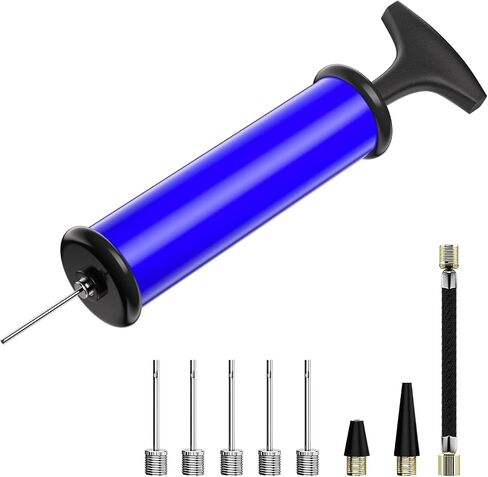 Motorenbau Ball Pump,Sports Ball Pump with 5 Needles, Nozzle,Extension Hose,Carry Bag,Push & Pull Inflator System,Perfect for Volleyball,Basketball,Football,Soccer,Swim Inflatables,Water Polo,Black in Saudi Arabia