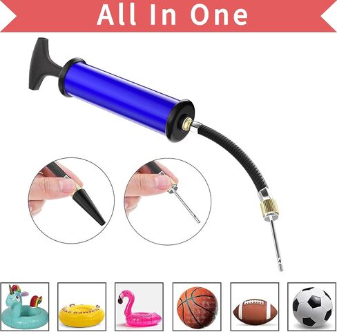 Motorenbau Ball Pump,Sports Ball Pump with 5 Needles, Nozzle,Extension Hose,Carry Bag,Push & Pull Inflator System,Perfect for Volleyball,Basketball,Football,Soccer,Swim Inflatables,Water Polo,Black in Saudi Arabia