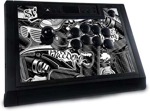 Gaming Skin Compatible with Hori Fighting Stick Alpha (PS5, PS4, PC) - Blue Meanies - Premium 3M Vinyl Protective Wrap Decal Cover - Easy to Apply | Crafted in The USA by MightySkins in Saudi Arabia