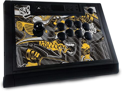 Gaming Skin Compatible with Hori Fighting Stick Alpha (PS5, PS4, PC) - Blue Meanies - Premium 3M Vinyl Protective Wrap Decal Cover - Easy to Apply | Crafted in The USA by MightySkins in Saudi Arabia