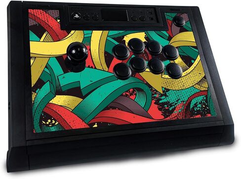 Gaming Skin Compatible with Hori Fighting Stick Alpha (PS5, PS4, PC) - Blue Meanies - Premium 3M Vinyl Protective Wrap Decal Cover - Easy to Apply | Crafted in The USA by MightySkins in Saudi Arabia