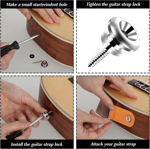 2PCS Guitar Strap Buttons Black Guitar Strap Lock Buttons Guitar Security Lock Electric Guitar Strap Locks Mushrooms Head Guitar Strap Button for Guitar Bass Ukulele in Saudi Arabia