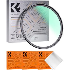 K&F Concept 95mm MCUV Filter with 3 Cleaning Cloth for Camera Lens