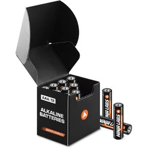 30 AAA - Super Charged Alkaline Batteries in Organizer Box (Insanely Long Lasting), Triple A
