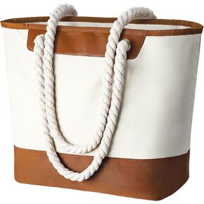 Stylish Waterproof Beach Tote Bag for Women, Large Capacity Zipper Closure with Rope Shoulder Straps, Versatile for Beach, Travel, Outdoors, Durable 600D Polyester Summer Fashion (Pineapple)