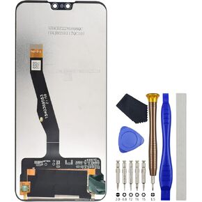 Full LCD Digitizer Touch Screen Assembly Replacement for Huawei Y8s Y9 (2019) including Tool Kit Black 6.5"