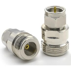 2PCS Type N to Type F Coax Connector, N Female to F Male Antenna Adapter, N to F Type Coaxial Cable Adapter for Antenna,Extension Cable,WiFi Radios