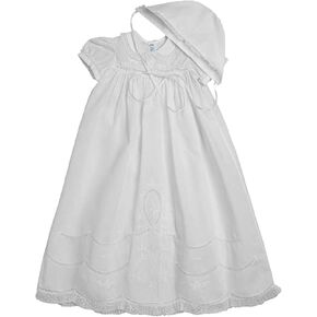 Feltman Brothers Girls Christening Gown French Lace Collar with Cap