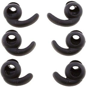 Eartips for JBL Synchros Reflect BT Sports Wireless Earphones,3 Pairs (S M L) Silicone Eargel Replacement Earbuds - Black