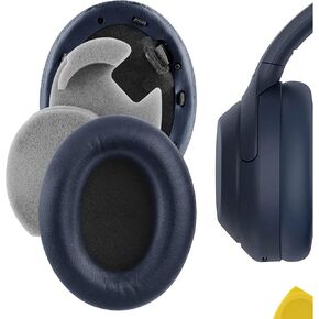 Geekria QuickFit Replacement Ear Pads for Sony WH-1000XM4 Wireless Headphones Ear Cushions, Headset Earpads, Ear Cups Cover Repair Parts (Blue)