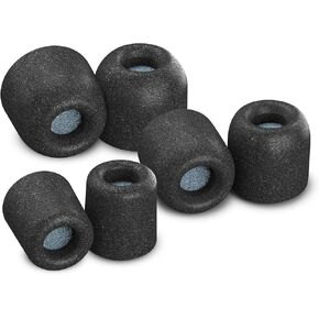 COMPLY Sport Pro Memory Foam Replacement Earbud Tips for Jaybird, BlueBuds, and Freedom Earphones, Black (Medium, 3 Pairs)