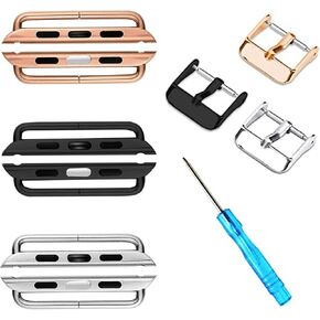 Watch Band Connector Kit for Apple Watch, Metal Replacement Adapter for iWatch Straps Ultra (49mm) & Series 8 7 (45mm 41mm) Series 6 5 4 (44mm 40mm) Series 3 2 1 (42mm 38mm)