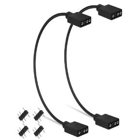 upHere ARGB Splitter Cable, ARGB Cable, 5V 3 Pin Addressable RGB Extension Cable ARGB LED Sync Cable for Computer Chassis CPU Cooler and 5V ARGB Fan (2 Pack)