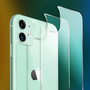 Back Screen Protector for iPhone 11 [𝟯-𝙋𝙖𝙘𝙠], Rear Tempered Glass [Haptic Touch] Temper Glass Film Temper Glass Film Premium HD Clarity for iPhone11 (6.1 inch)